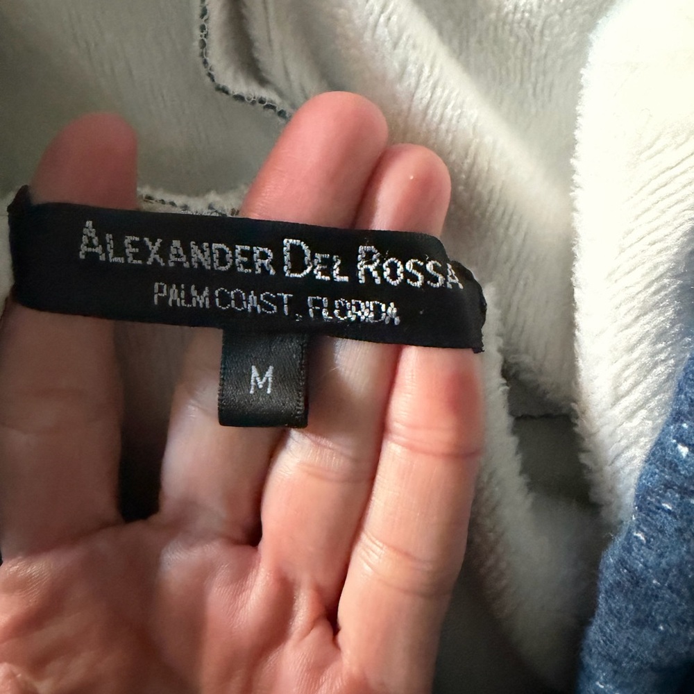 Alexander Del Rossa Long Fleece Pullover with Hood & Pocket - Picture 6 of 7